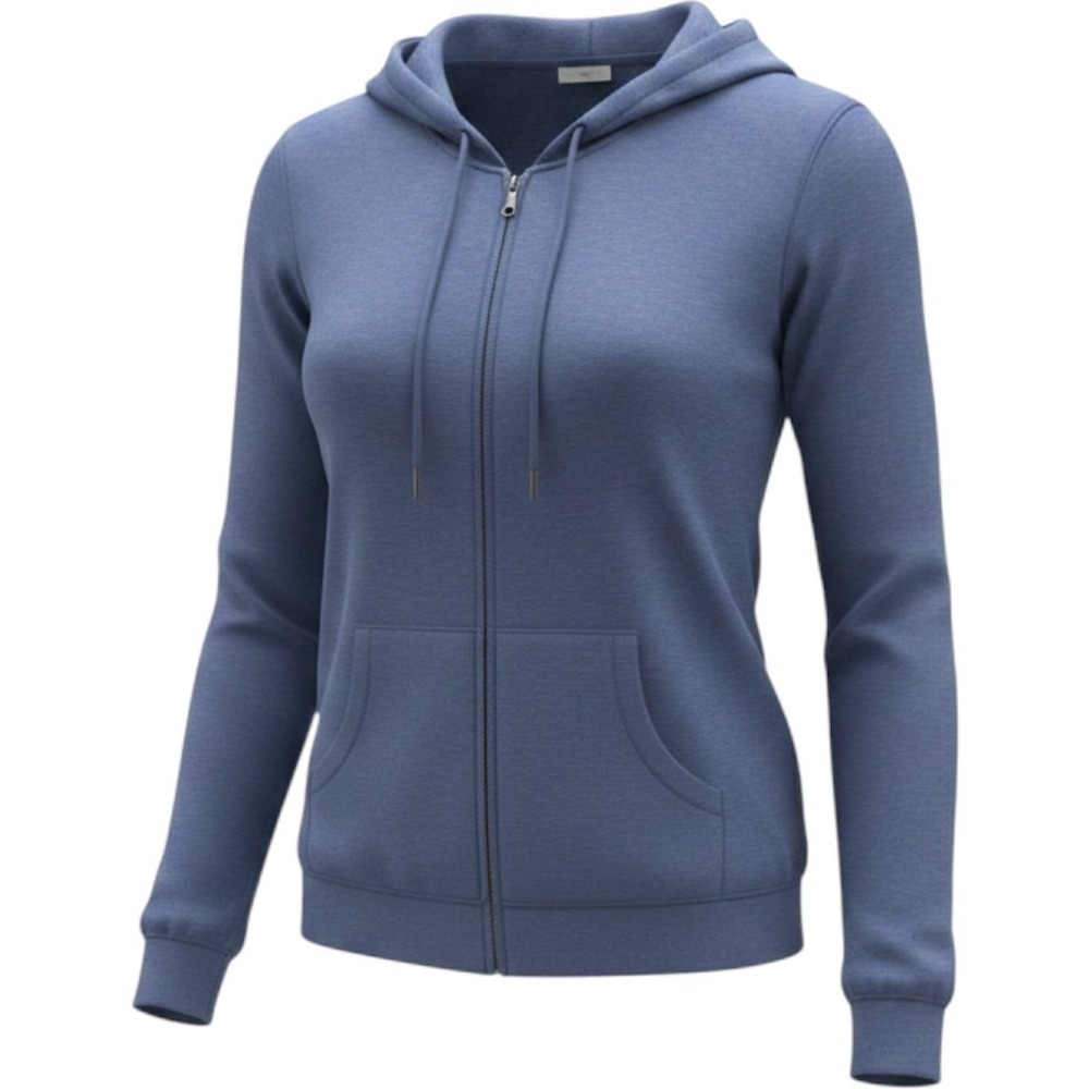 Eddie Bauer Hooded Full Zip Jacket Women's 2XL Blue Lightweight Hoodie